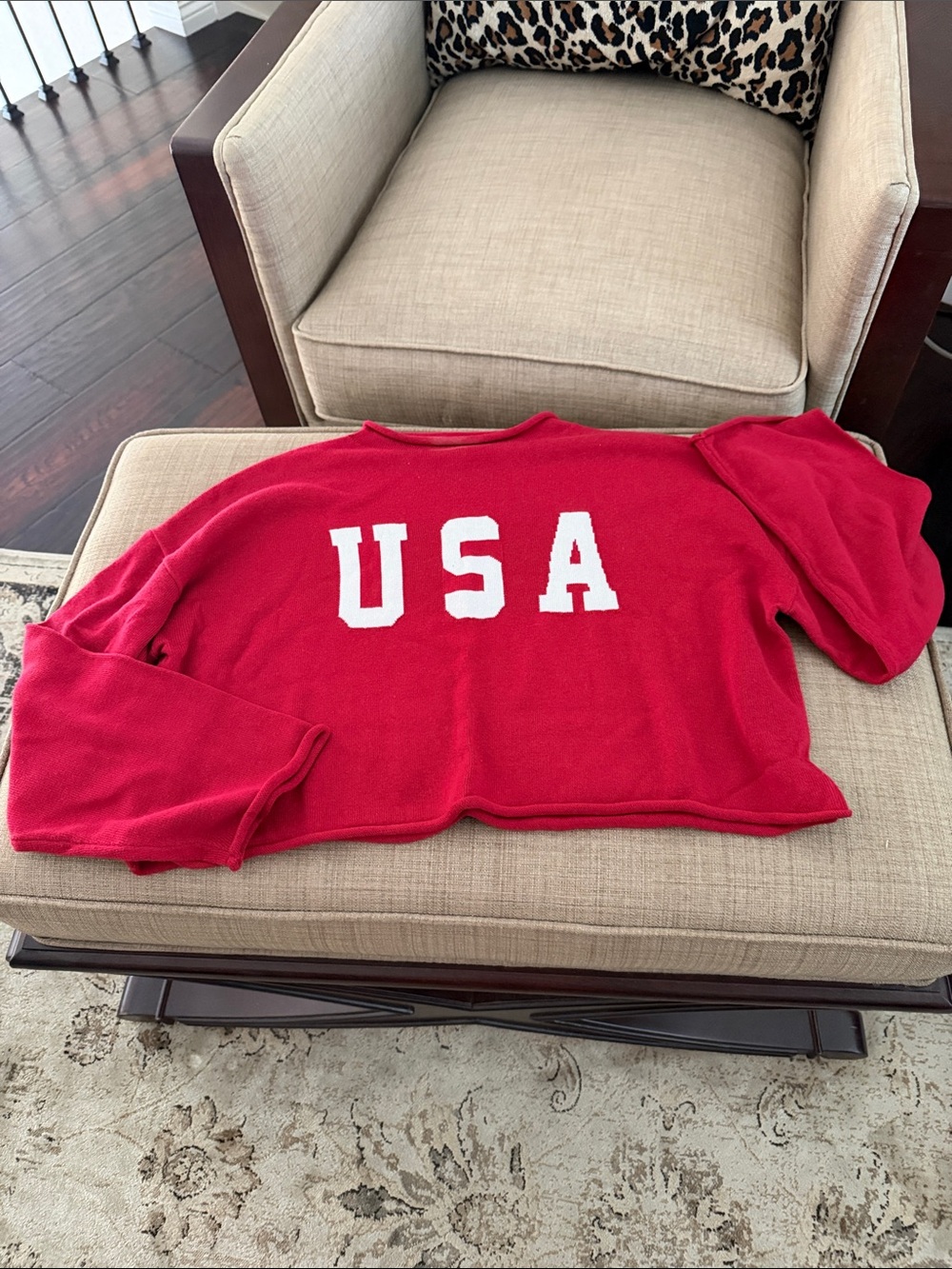Red USA Graphic Women's Sweater